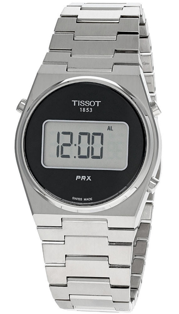 TISSOT PRX Digital 35MM Quartz SS Black Unisex Watch T137.263.11