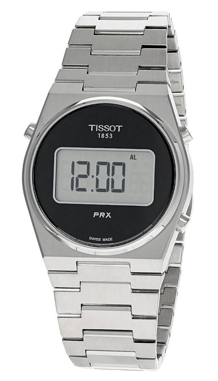 TISSOT PRX Digital 35MM Quartz SS Black Unisex Watch T137.263.11