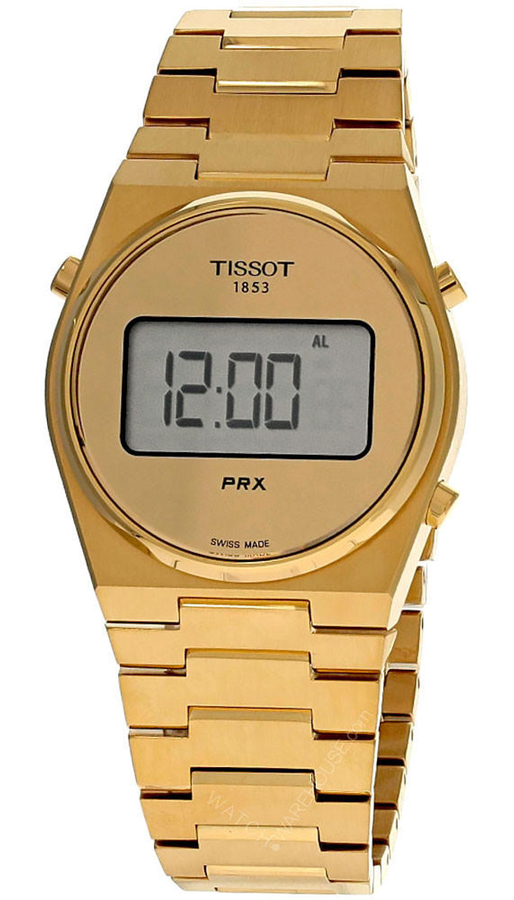 TISSOT PRX Digital 40MM Quartz SS Gold Men's Watch T137.463.33.020.00 / T1374633302000 TISSOT PRX Digital 40MM Quartz SS Gold Men's Watch T137.463.33.020.00 / T1374633302000