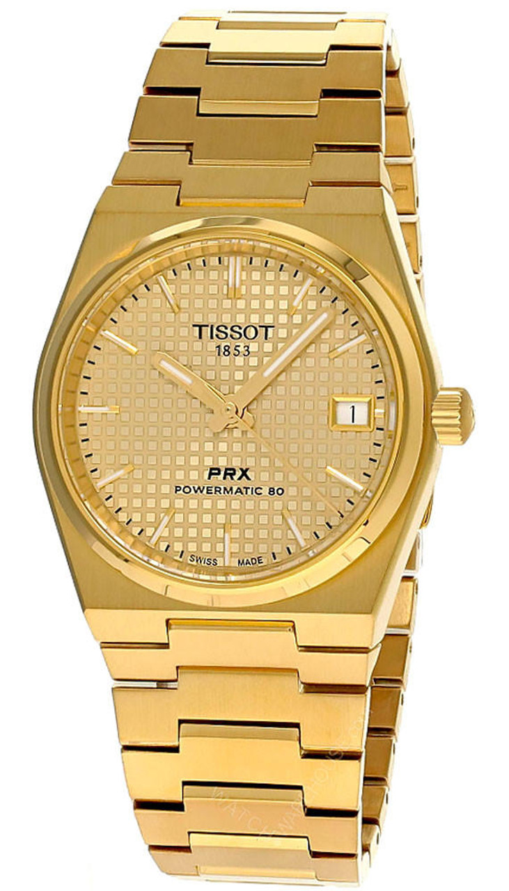 TISSOT PRX Powermatic 80 35MM SS Champagne Dial Unisex Watch T137 