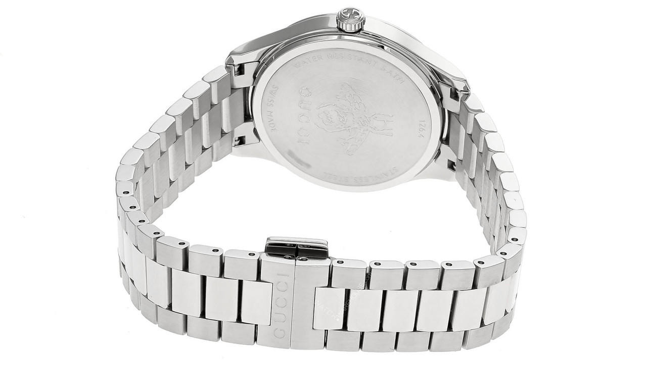 NEW GUCCI G-Timeless 32 MM AUTO Pink Dial SS Women\'s Watch Gucci G-Timeless Slim Watch with Diamonds and Bracelet Strap  main image 2