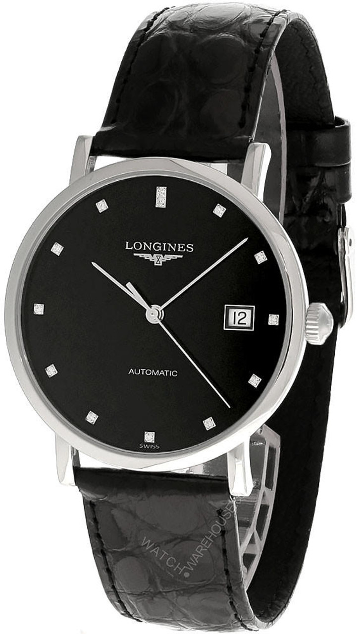 LONGINES Elegant AUTO 37MM SS Black Dial Men's Watch L4.810.4.57.6