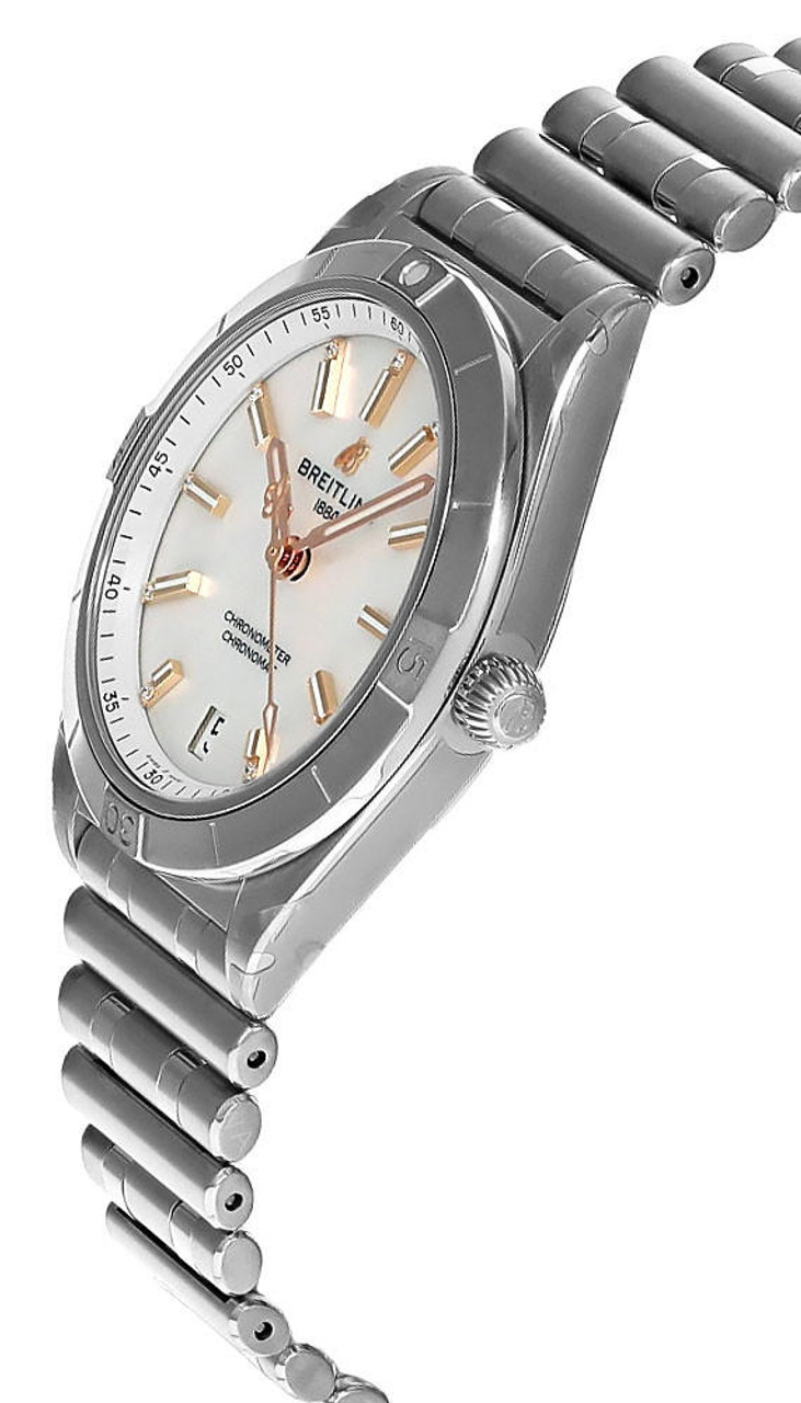 BREITLING Chronomat AUTO 36MM SS MOP Dial Women's Watch