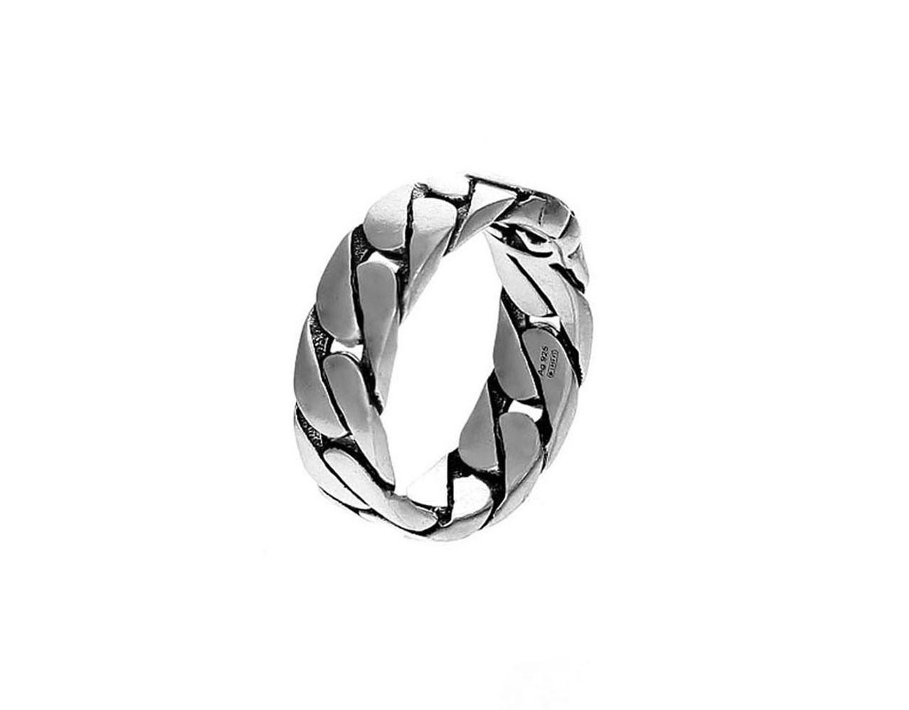 GUCCI Interlocking G Monogram Silver Ring YBC6615130010