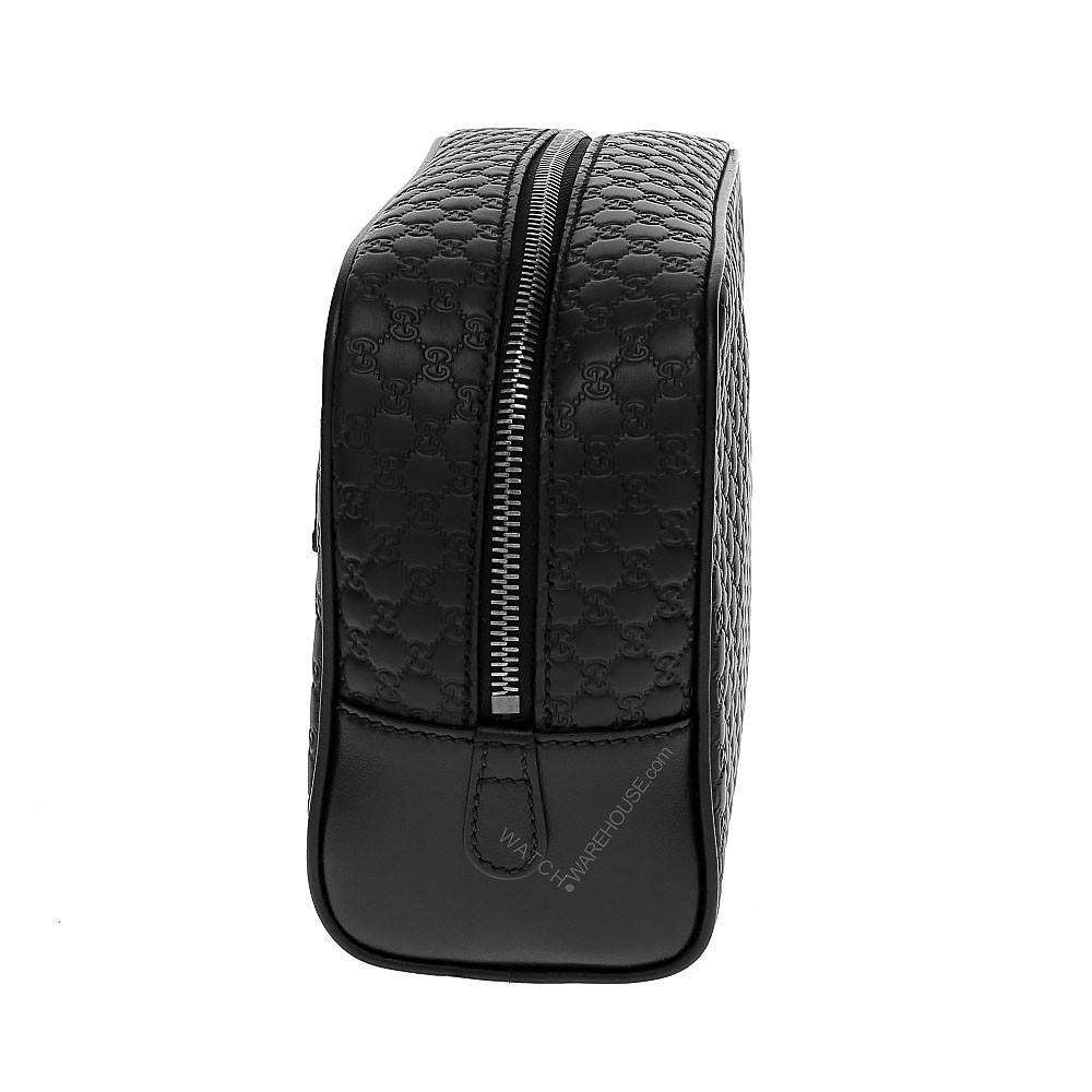 GUCCI Beauty Toiletry Black Leather Men's Pouch 419775 BMJ1R 1000
