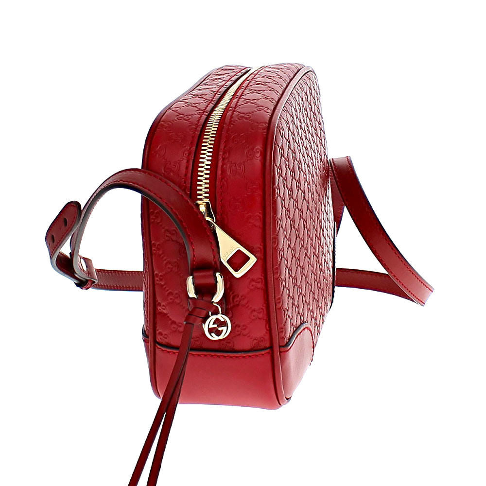 GUCCI Microshima GG Red Unisex Crossbody Bag 449413 BMJ1G 6420