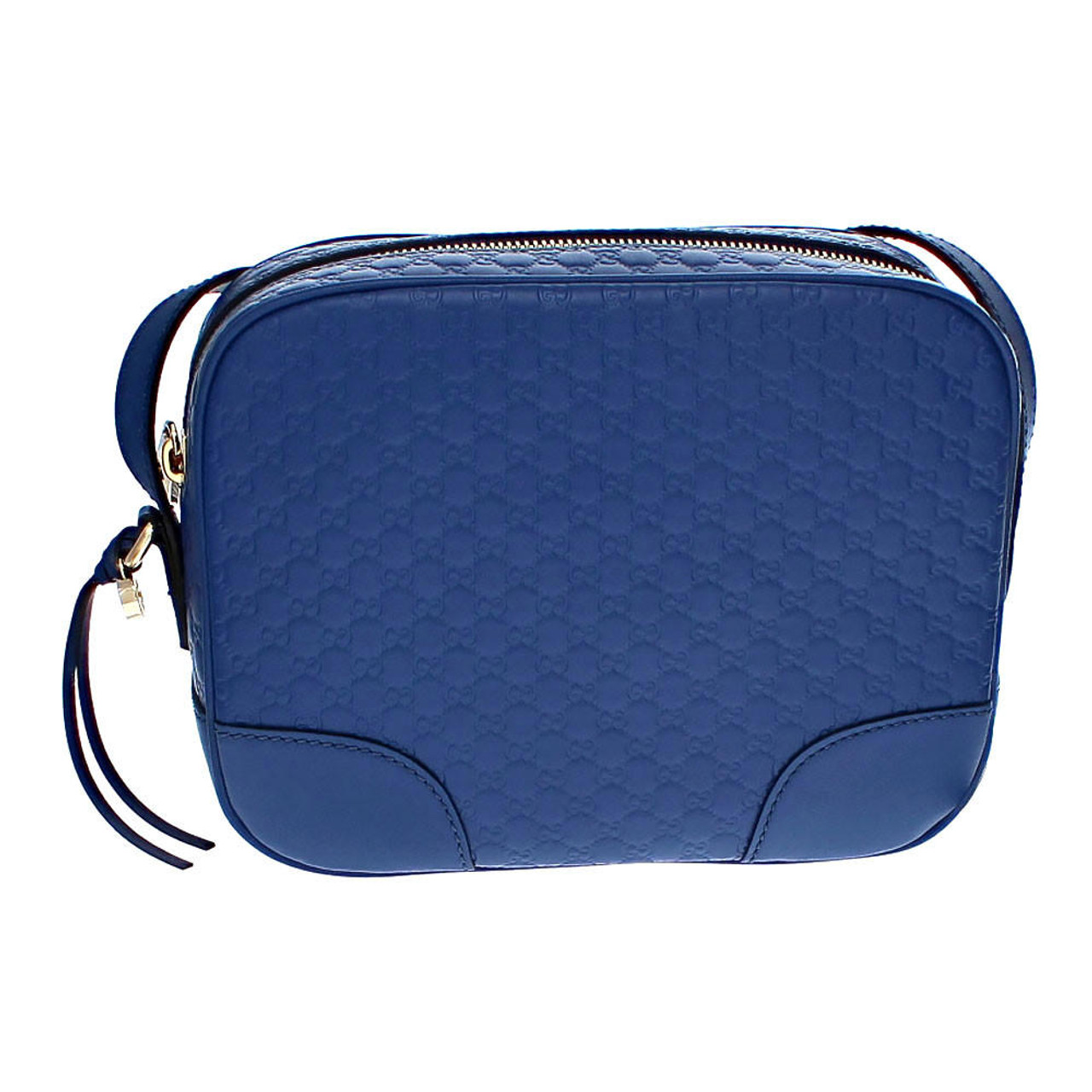 GUCCI Women's Blue Leather Interlocking GG Crossbody Purse Handbag New |  eBay