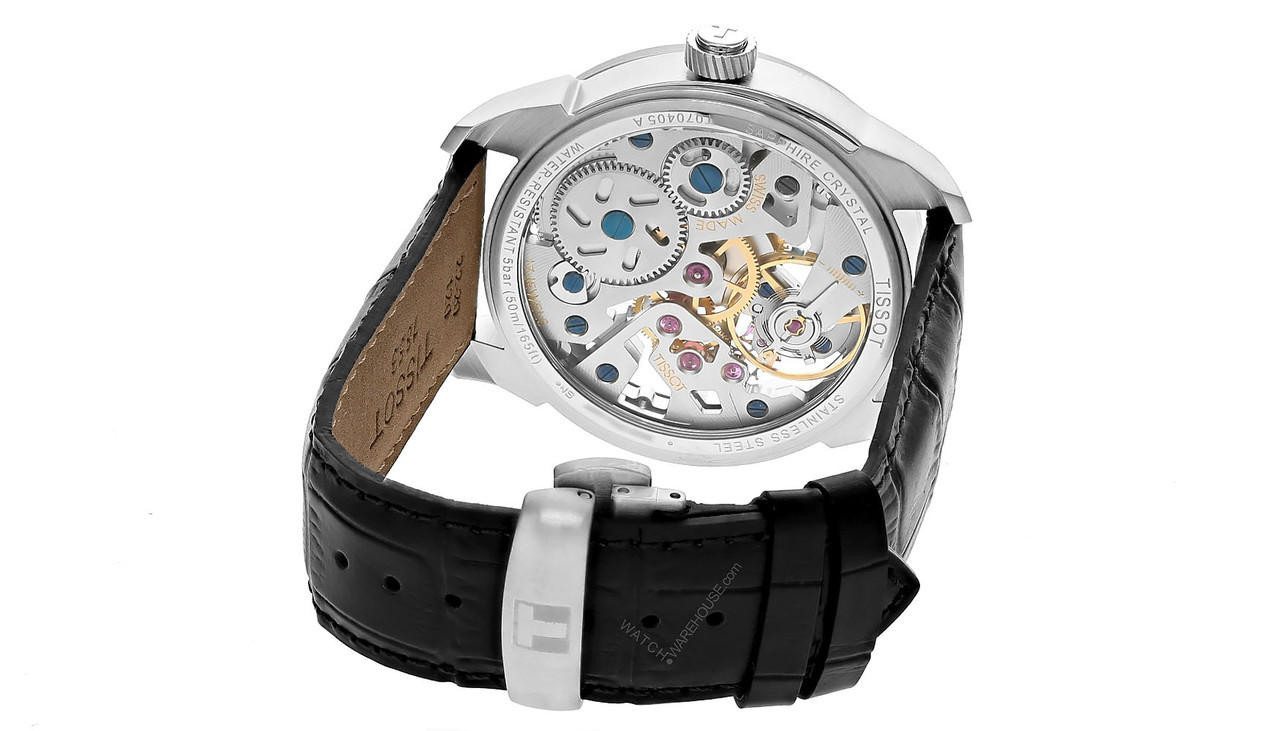 TISSOT T-Complication Squelette 43MM Mechanical Skeleton Dial Men's Watch  T070.405.16.411.00