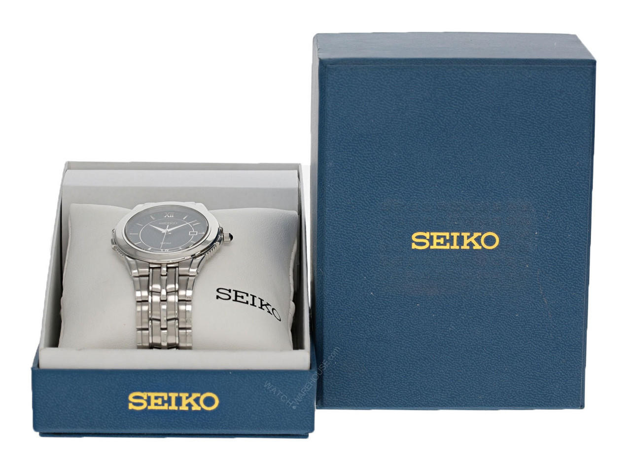 SEIKO Le Grand Sport Quartz 41MM Black Dial SS Men's Watch SKK637