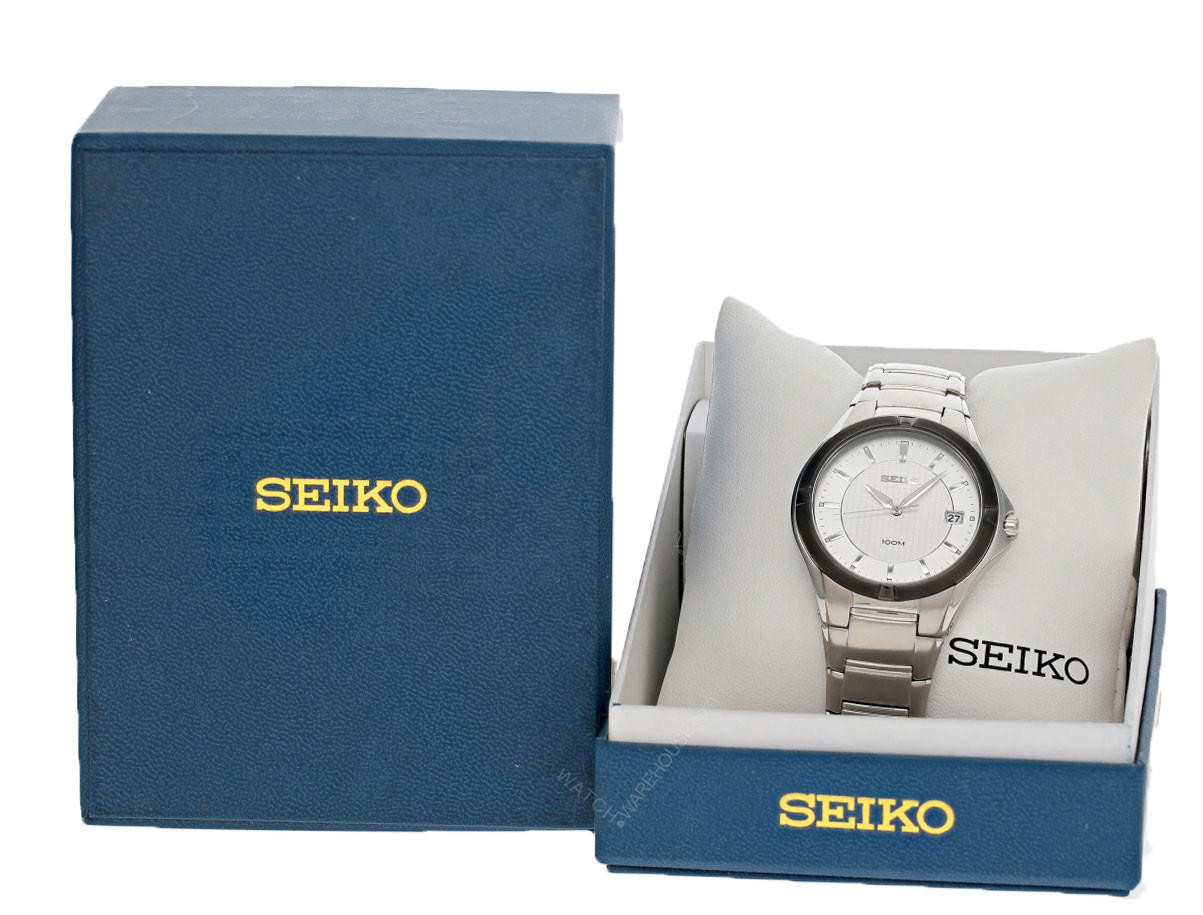 NWT Seiko Core Quartz White Dial Men\'s Watch Amazon.com: SEIKO SUR312 Watch for Men - Essentials  main image 4