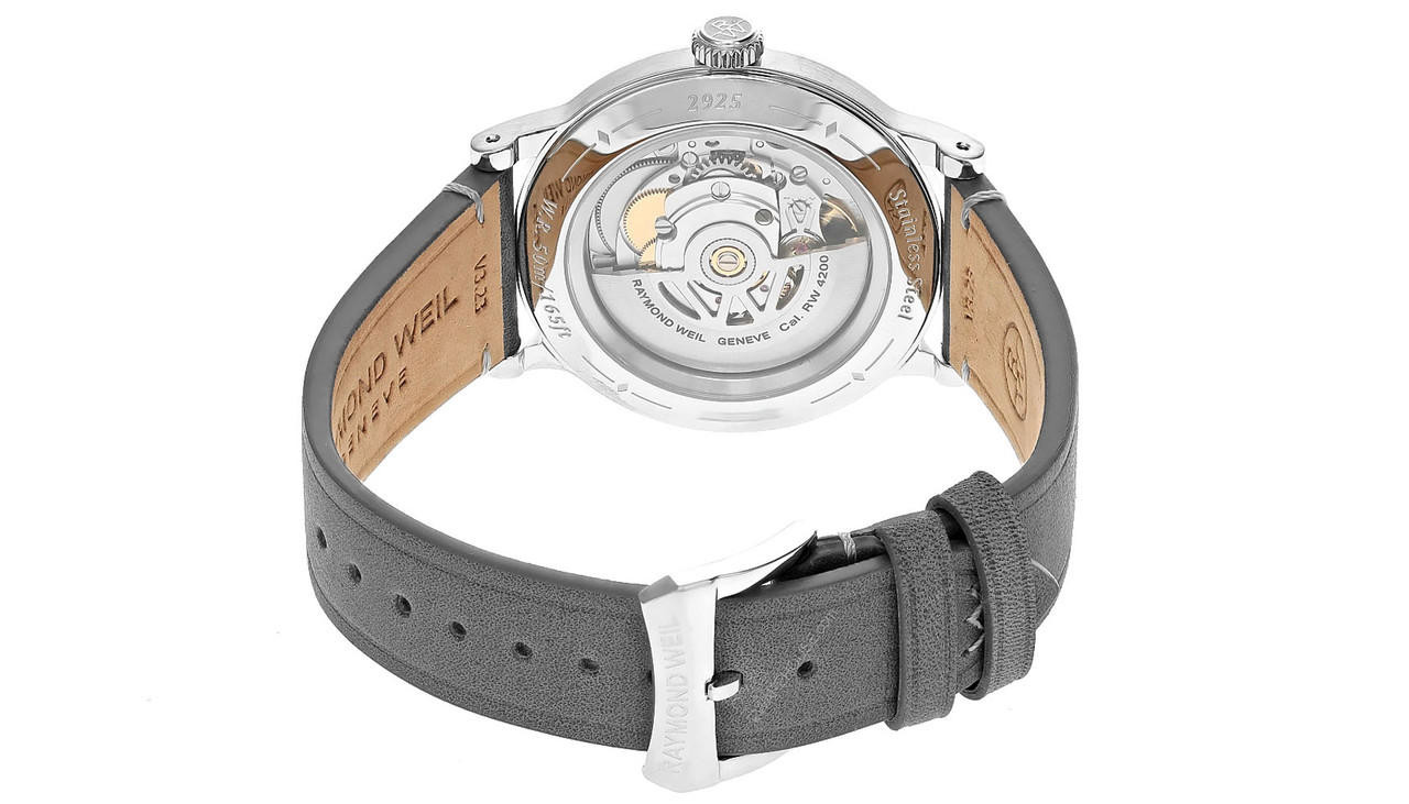 RAYMOND WEIL Millesime 39.5MM Grey Leather Men's Watch 2925-STC