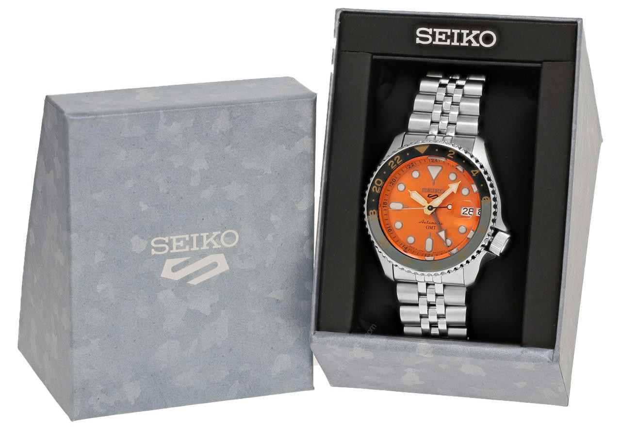SEIKO Sports SKX Sports Style GMT Series Orange Dial