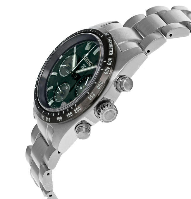 SEIKO Prospex Speedtimer CHRONO 39MM Green Dial Men's Watch SSC933
