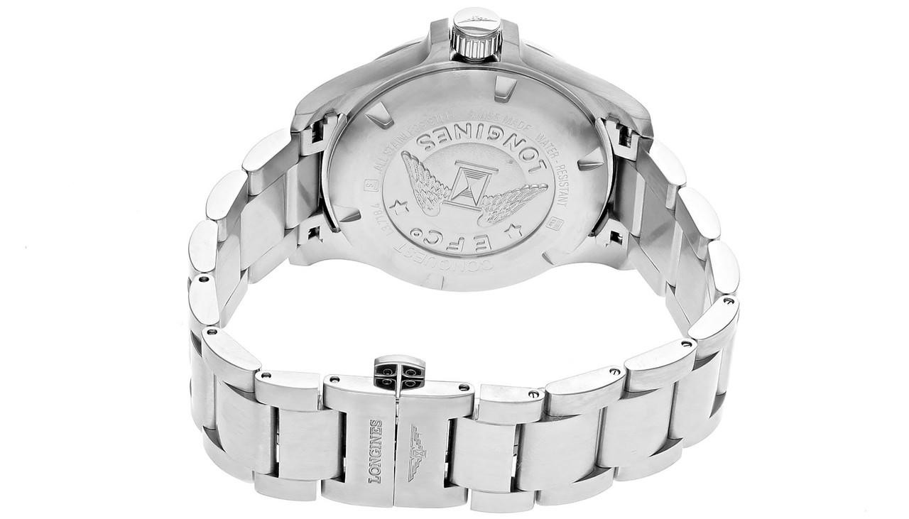 【CPC-L30】wani LONGINES Conquest V.H.P 41MM GMT Quartz SS BLK Dial Men's