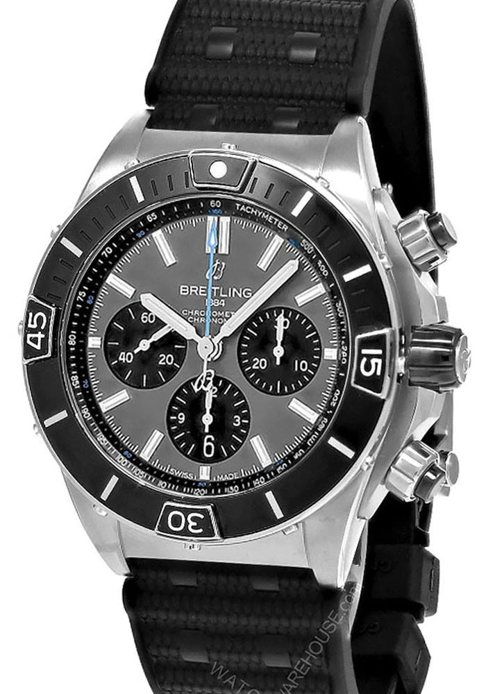 BREITLING Super Chronomat B01 CHRONO 44MM Rubber Men's Watch EB0136251M1S1