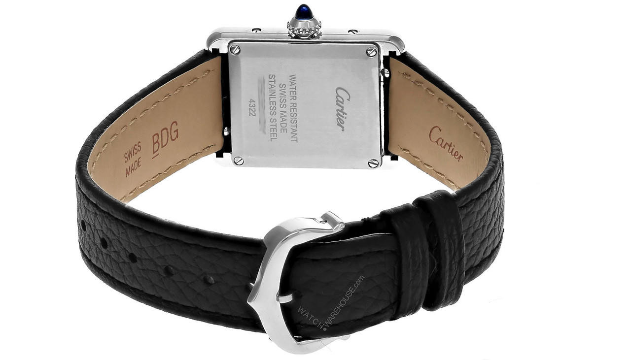CARTIER Tank Must Small Model Silver Dial Leather Women's Watch