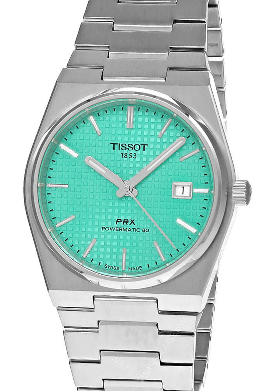 TISSOT PRX AUTO 40MM SS Light Green Dial Men's Watch T137.407.11.091.01 