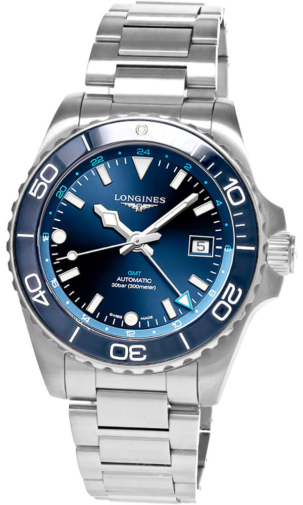 LONGINES Hydroconquest GMT AUTO 41MM SS Men's Watch L3.790.4.96.6