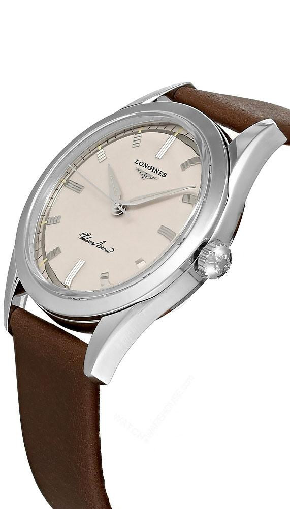 LONGINES Silver Arrow Automatic 38.5MM Leather Men's Watch L2