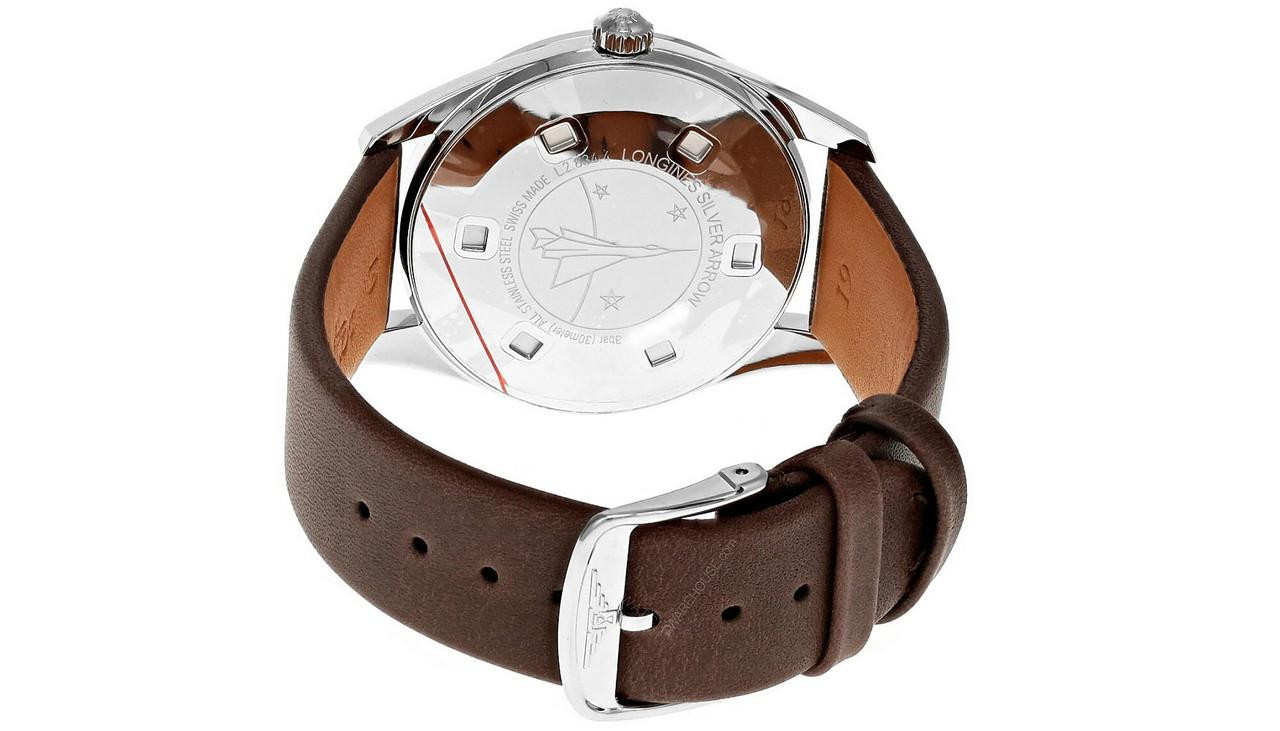 LONGINES Silver Arrow Automatic 38.5MM Leather Men's Watch L2