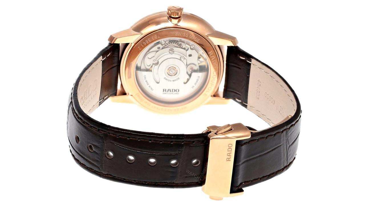 RADO Coupole Automatic 37.7MM Brown Leather Men's Watch R22861115