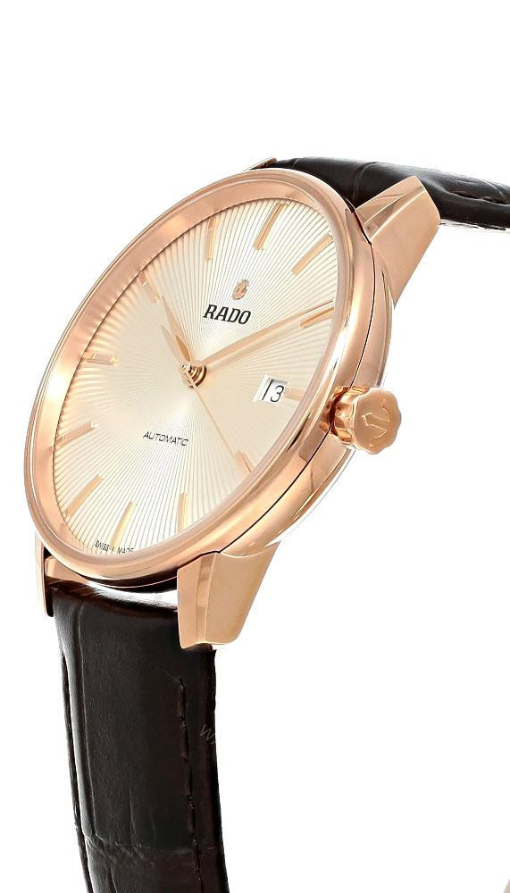 洋楽 Romello RADO Coupole Automatic 37.7MM Brown Leather Men's Watch R22861115