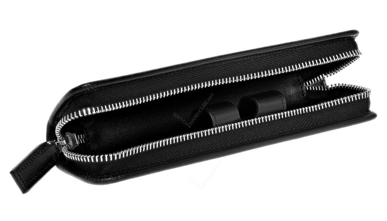 MONTBLANC Meisterstuck 1-Pen Zip-Around Black Leather Pouch