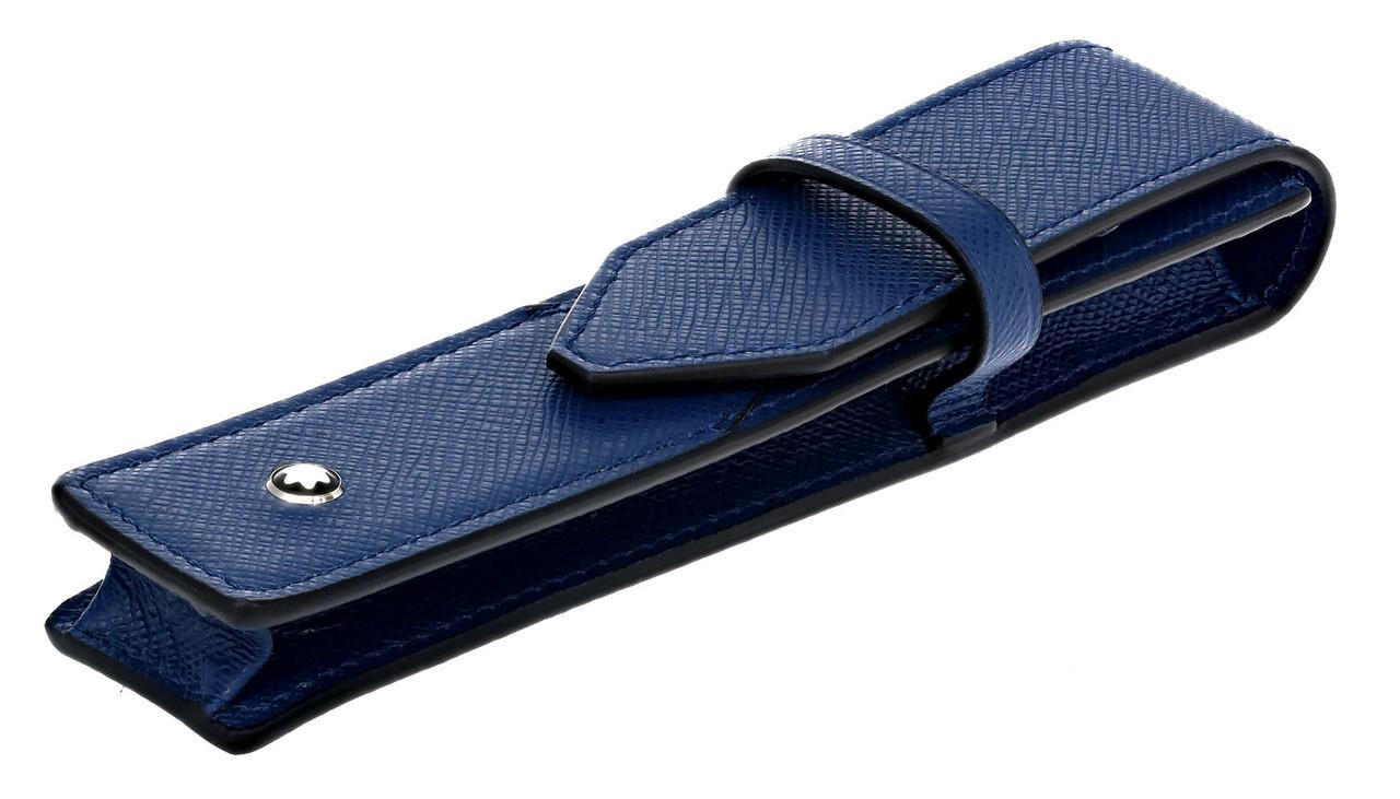 MONTBLANC Sartorial 1-Pen Blue Leather Pen Pouch MB130820 | Fast