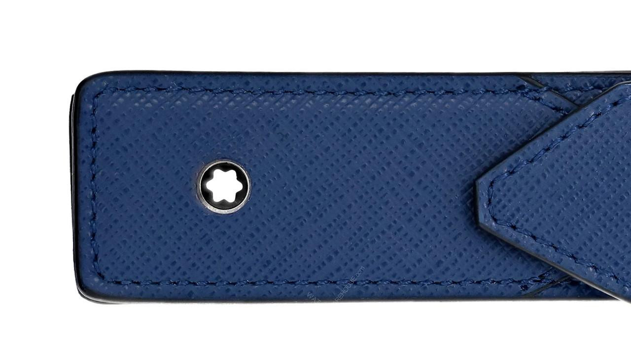 MONTBLANC Sartorial 1-Pen Blue Leather Pen Pouch MB130820 | Fast