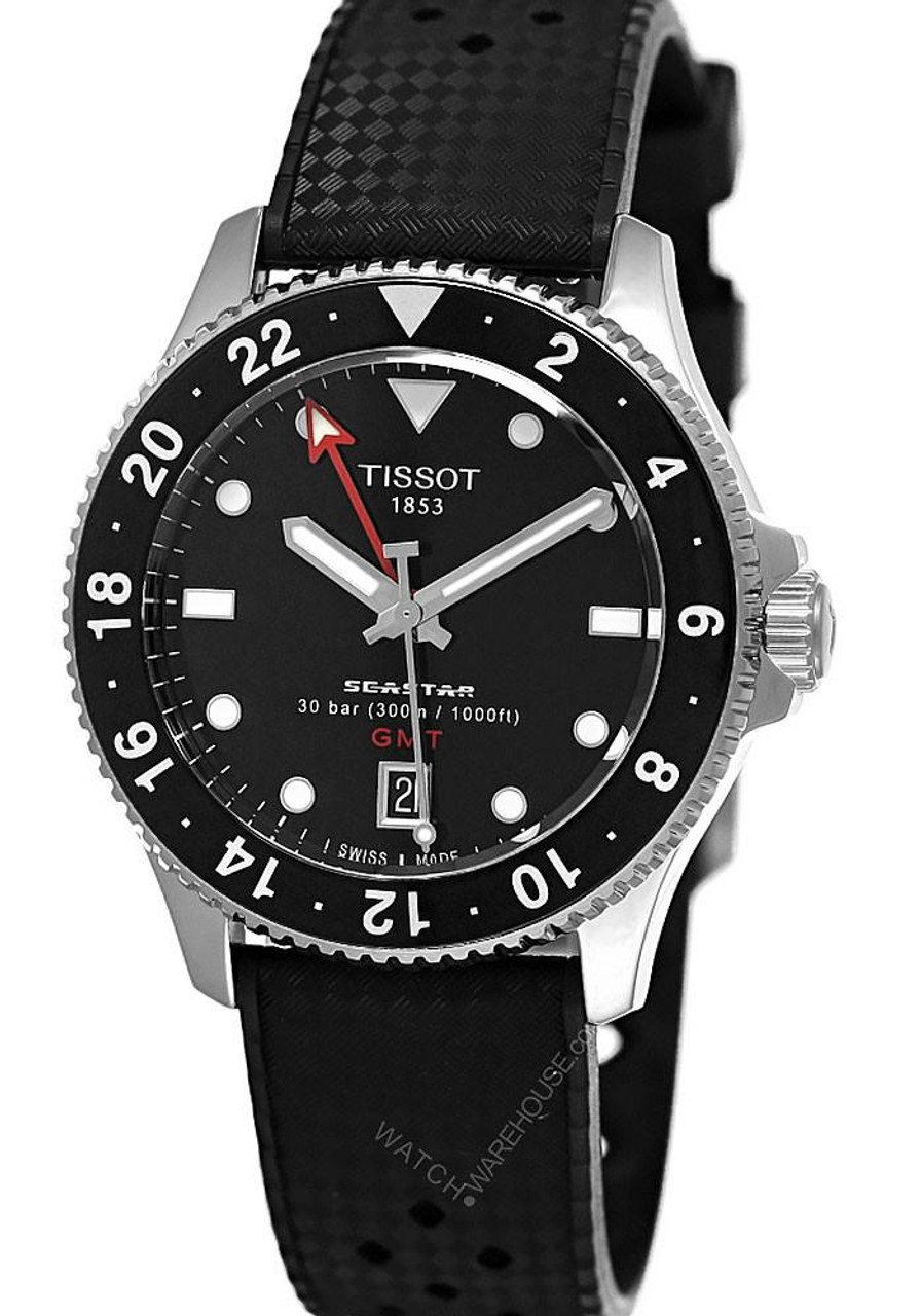 TISSOT Seastar 1000 Quartz GMT 40MM Men's Watch T120.852.17.051.00 / T1208521705100 