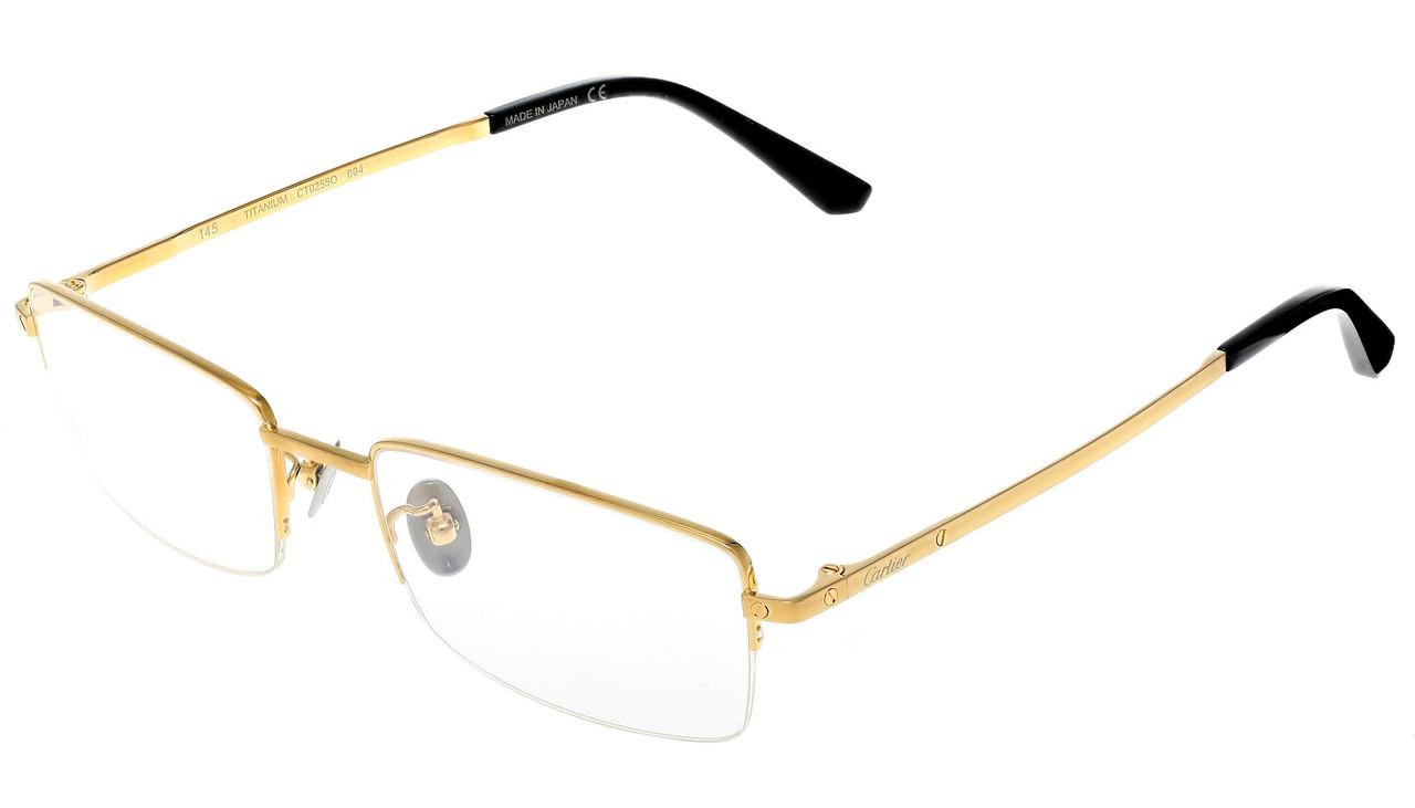 Rimless Frames Half Frame Mens Glasses CARTIER Santos De Cartier