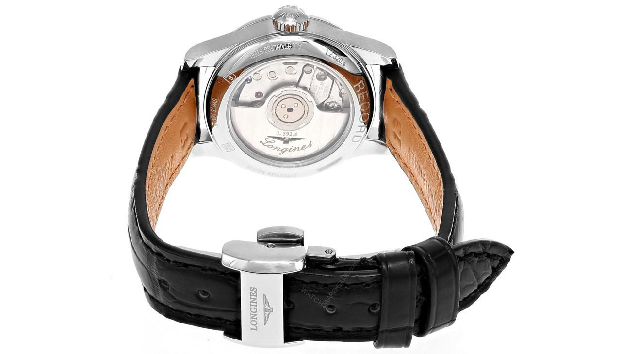 LONGINES Record Automatic 26MM 12 Diamond Leather Women display picture 2