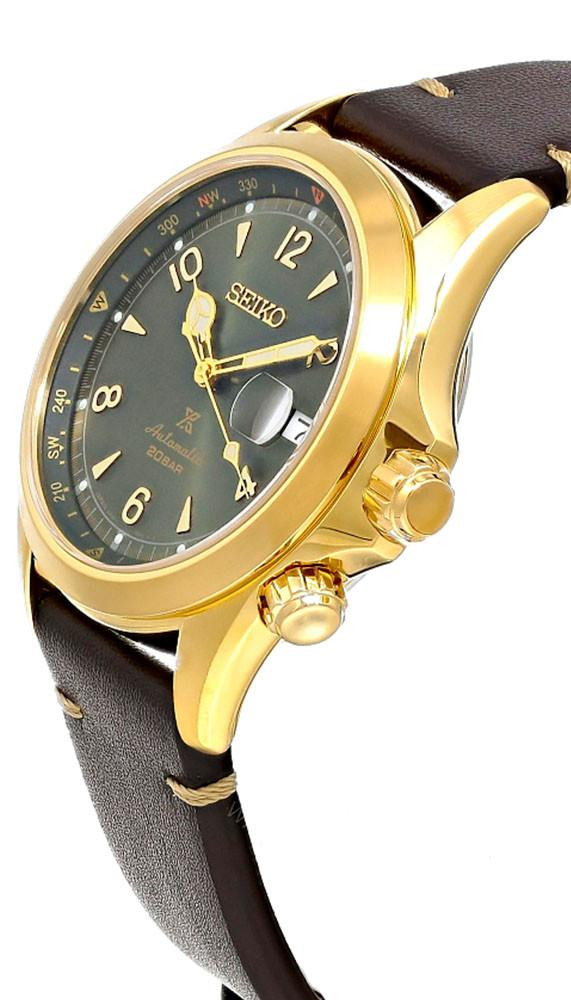 SEIKO 腕時計 メンズ SEIKO Prospex Automatic 39.5MM Green Dial Brown Leather Men's