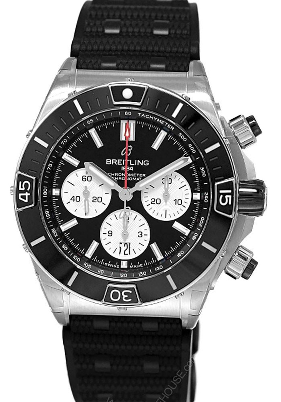 BREITLING Super Chronomat B01 Automatic 44MM Black Dial Rubber Men's Watch AB0136251B1S1 BREITLING Super Chronomat B01 Automatic 44MM Black Dial Rubber Men's Watch AB0136251B1S1