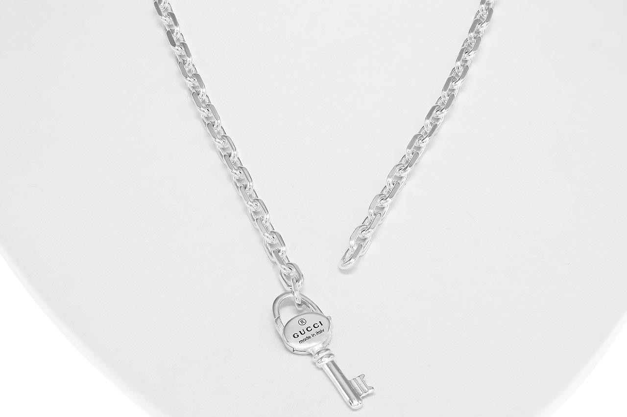 GUCCI Trademark Key Sterling Silver Necklace YBB796343001 | Fast