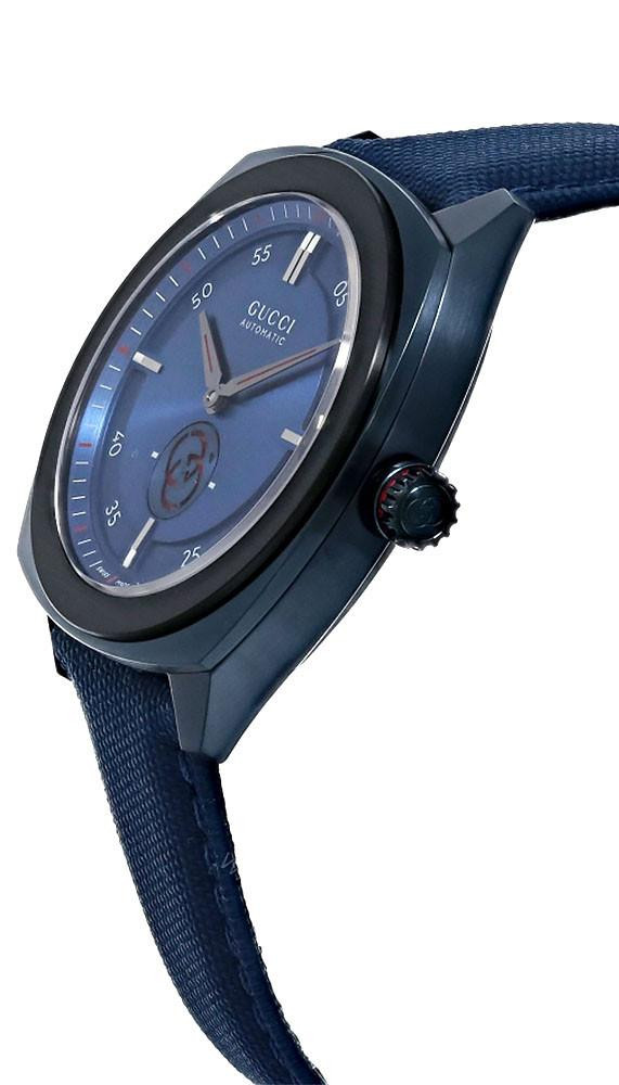 GUCCI Interlocking G Automatic 41MM Blue PVD Men's Watch YA142331