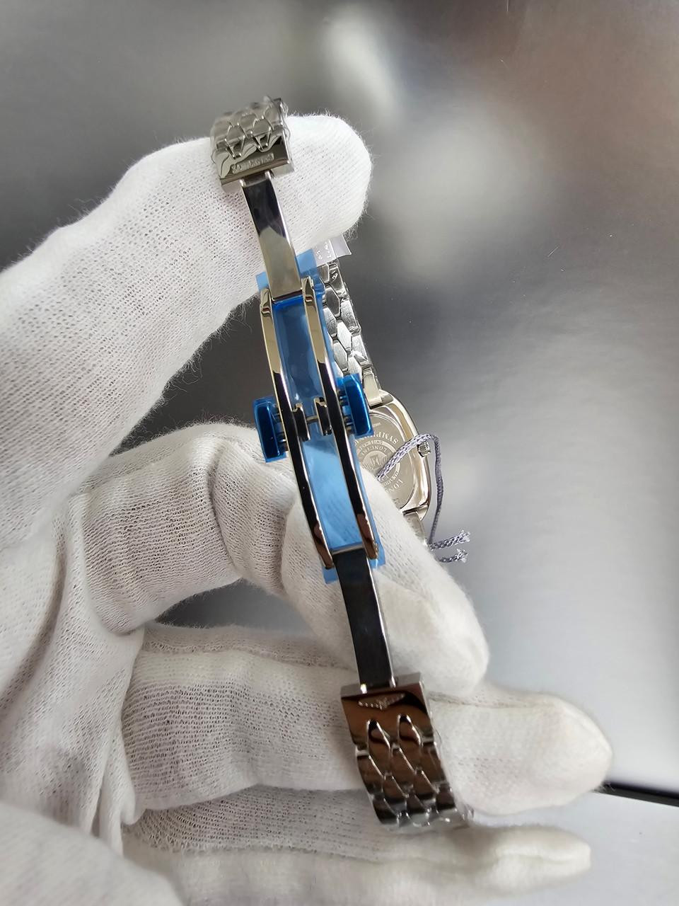 LONGINES Symphonette Quartz SS Oval MOP 56 Diamond Women's Watch