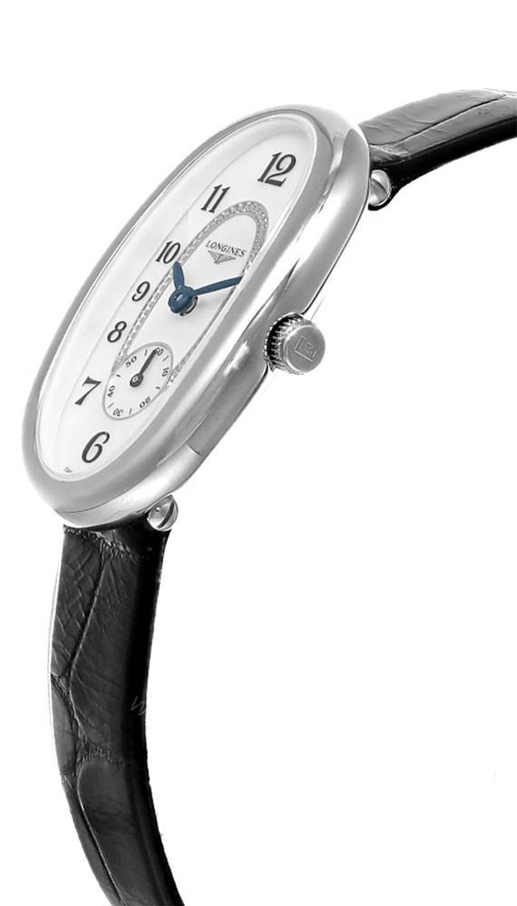 稀少 LONGINES(ロンジン) Symphonette MOP Leather Ladies Watch LONGINES Symphonette Quartz Oval MOP Leather Women's Watch