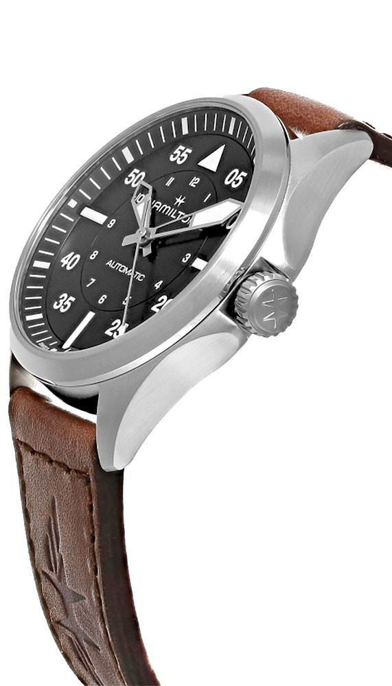 HAMILTON Khaki Aviation Pilot Automatic 39MM Brown Leather Men's