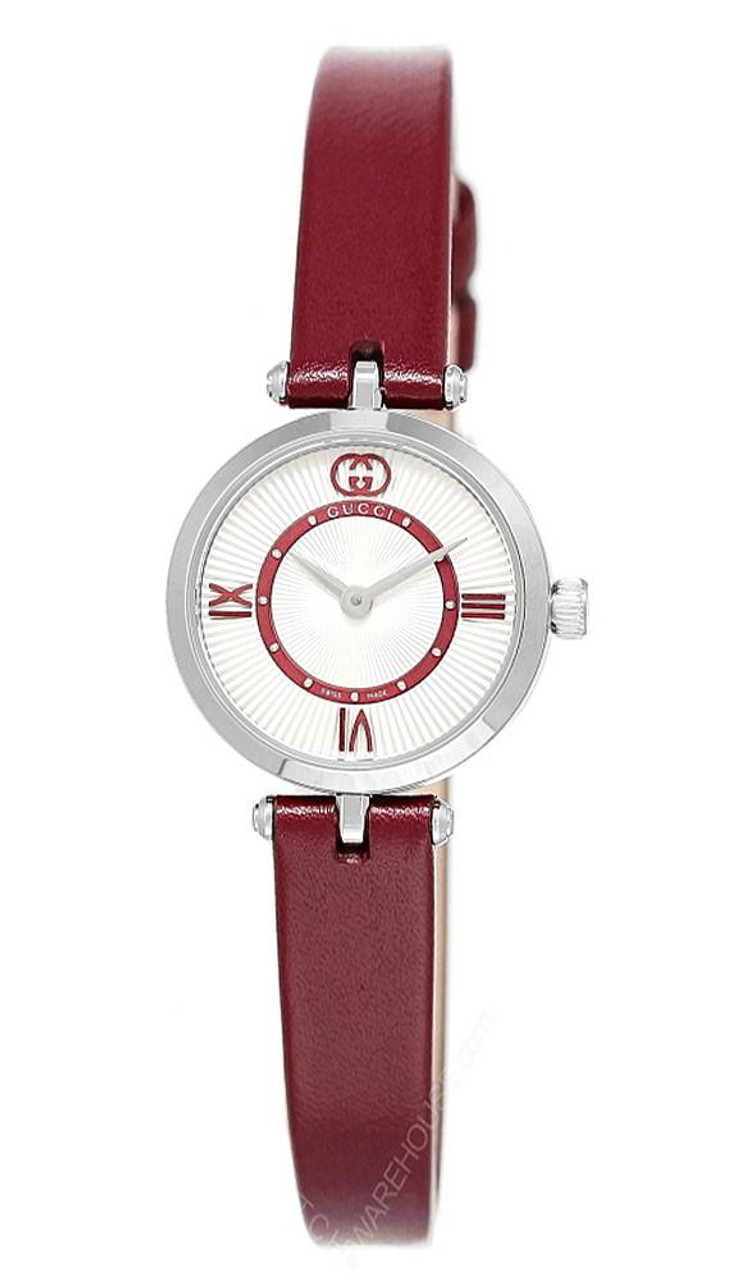 Gucci watches GUCCI Model 2000 Quartz 24MM Red Leather Women's Watch YA167504 