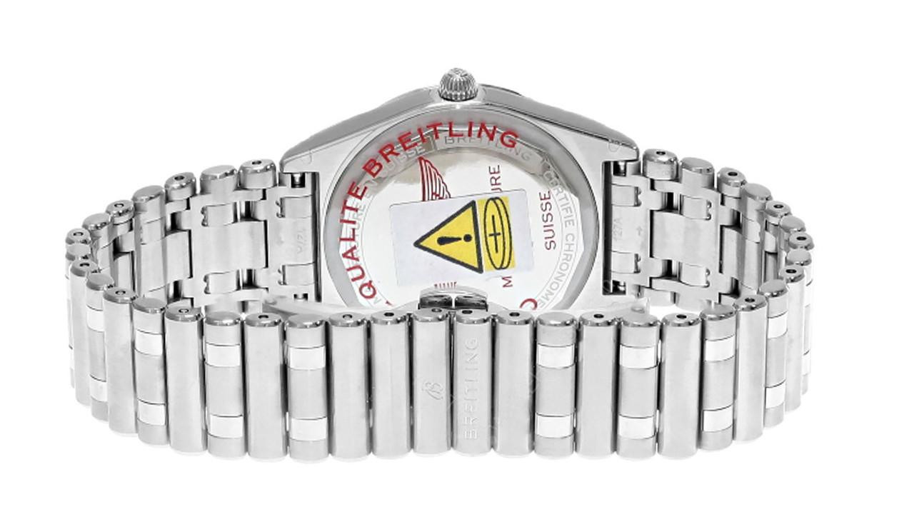 Breitling Chronograph Watch SS Quartz Pink Face ? Breitling Chronomat 28 Pink Mother-of-Pearl Dial with  main image 2