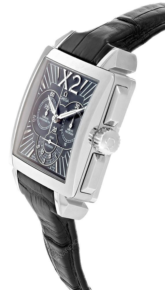 OMEGA De Ville Automatic 37x37MM Black Leather Men's Watch 423.13