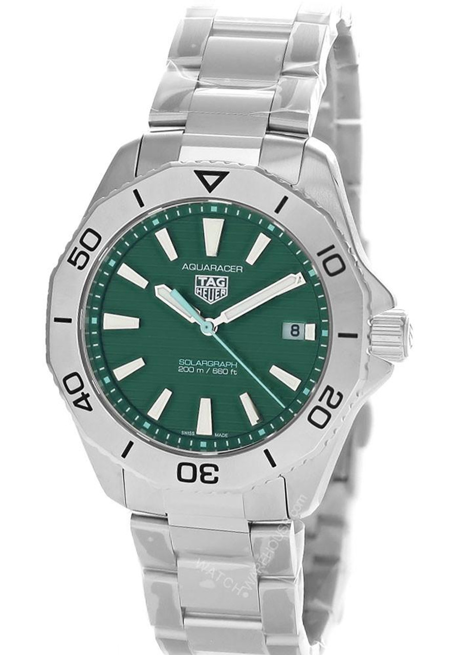 TAG HEUER Aquaracer Professional 200 Solargraph SS 40MM Green Dial Men's Watch WBP1115.BA0000