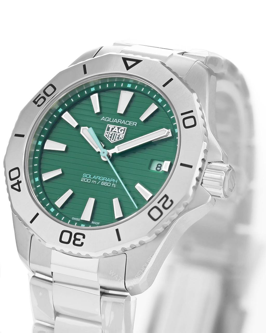 TAG HEUER Aquaracer Professional 200 Solargraph SS 40MM Green Dial