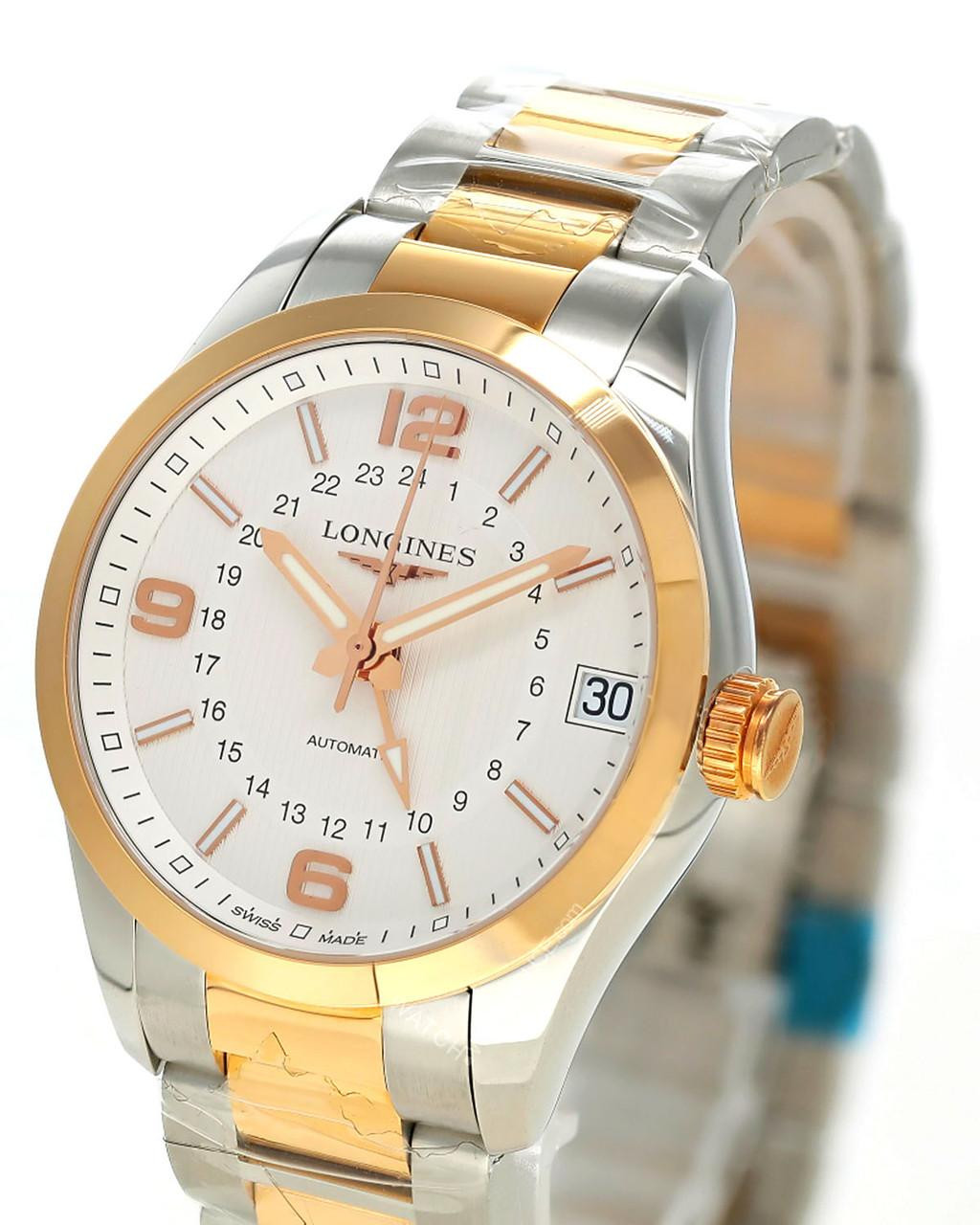 LONGINES Conquest Automatic 42MM Two-Tone 18K Rose Gold Men's