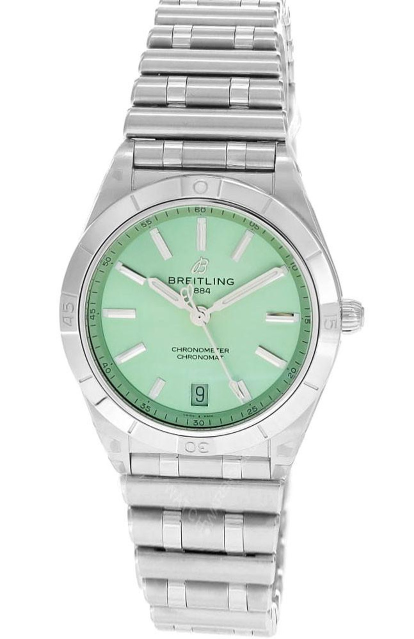 BREITLING Chronomat Automatic SS 36MM Green Dial Men's Watch A10380101L1A1 BREITLING Chronomat Automatic SS 36MM Green Dial Men's Watch A10380101L1A1