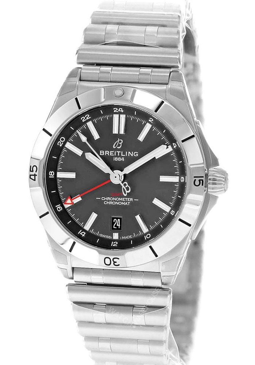 BREITLING Chronomat Automatic GMT SS 40MM Anthracite Dial Men's Watch A32398101M1A1 BREITLING Chronomat Automatic GMT SS 40MM Anthracite Dial Men's Watch A32398101M1A1