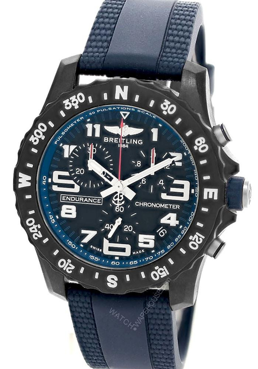 BREITLING Endurance Pro Chronometer Quartz 44MM Blue Rubber Men's Watch X82310D51B1S2 BREITLING Endurance Pro Chronometer Quartz 44MM Blue Rubber Men's Watch X82310D51B1S2
