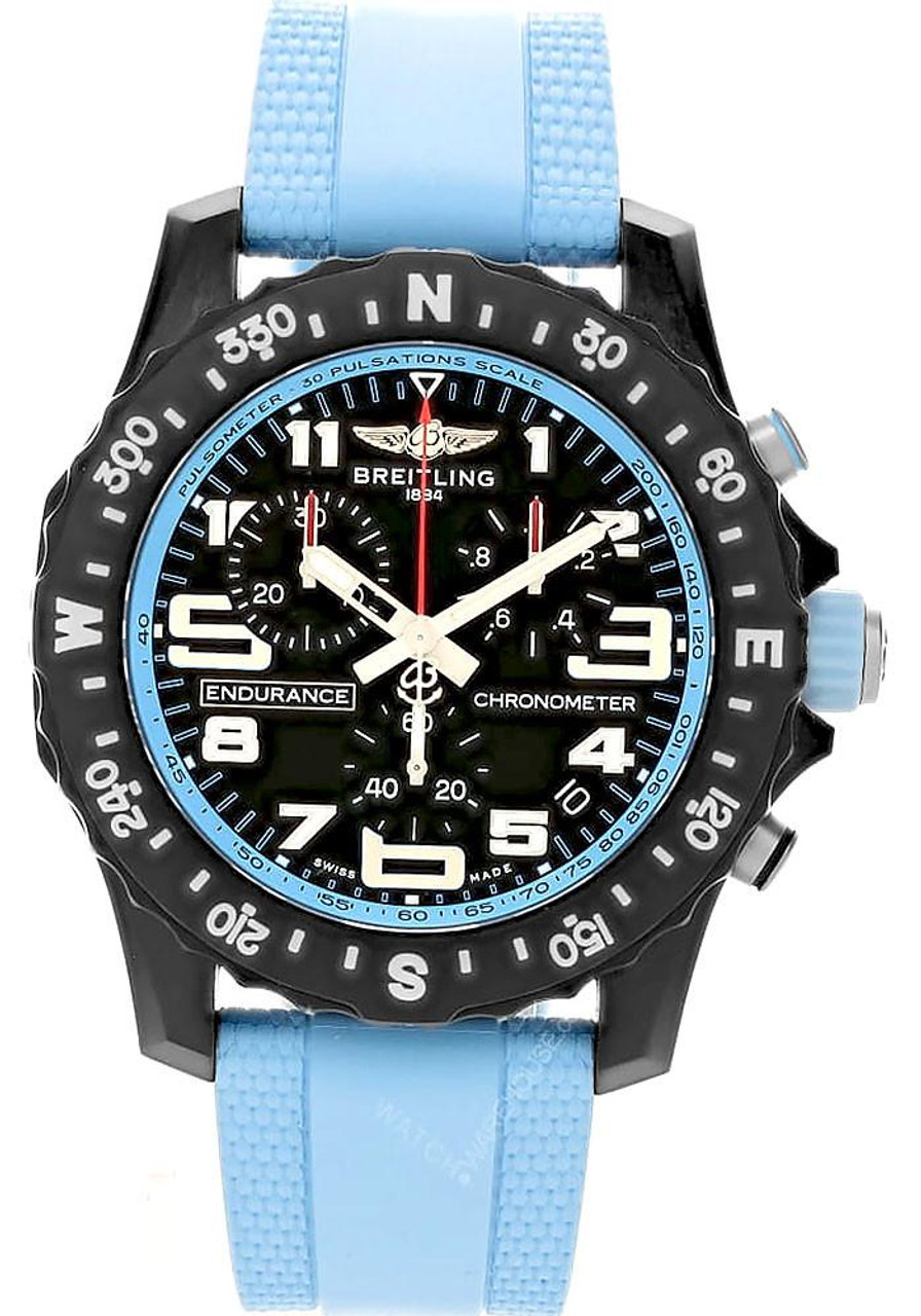 BREITLING Endurance Pro Chronometer Quartz 44MM Blue Rubber Men's Watch X82310281B1S2 BREITLING Endurance Pro Chronometer Quartz 44MM Blue Rubber Men's Watch X82310281B1S2