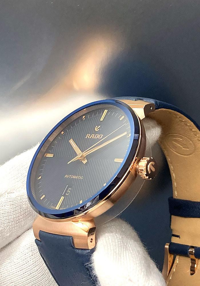 RADO Florence Automatic 39MM Blue Dial Leather Unisex Watch